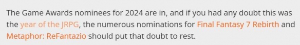 ýTGAϷ2024ǣJRPG֮꣢